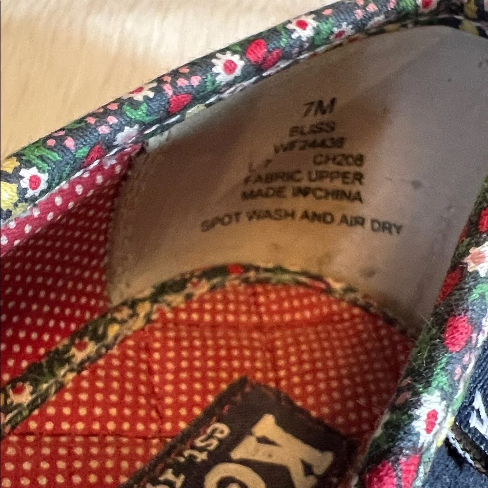 Keds Women's Navy with Red Bows & Floral Trim 7M - Picture 7 of 11